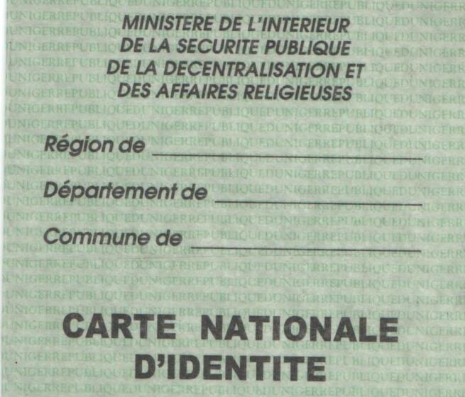  La Carte d’Identité Nationale du Niger : Aspects juridiques et non juridiques.